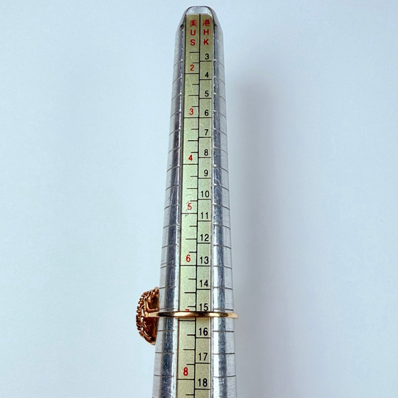 Estate Romany 10K Solid Yellow Gold Oval Muse Portrait Cameo Shell Vintage Ring - Picture 7 of 10